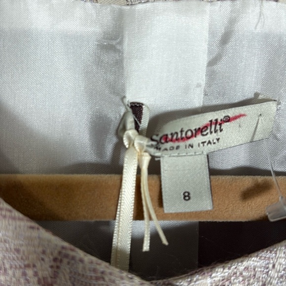 Santorelli Janet Tailored Three Button Textured Blazer Linen Blend Pink sz 8 NWT - Picture 5 of 8